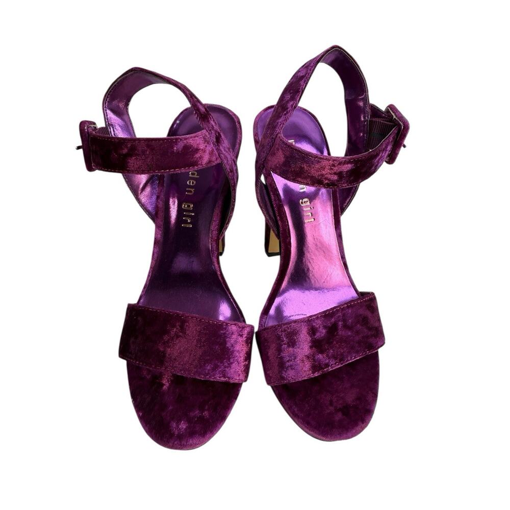 Madden Girl "Rolloo" Women Fuschia Velvet Platform Sandal Size 7.5 M NWOB - Picture 5 of 9